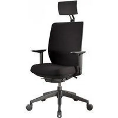 Actiu Trim Silla de Oficina con Cabezal Negra
