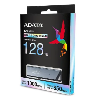 ADATA UE800 unidad flash USB 128 GB USB Tipo C 3.2 Gen 2 (3.1 Gen 2) Plata