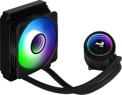 Aerocool MIRAGEL120 Refrigeración Líquida CPU Ventilador 12cm ARGB TDP 200W Negro