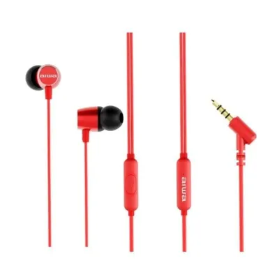 Aiwa ESTM-30RD Auriculares In-Ear Cable Rojo