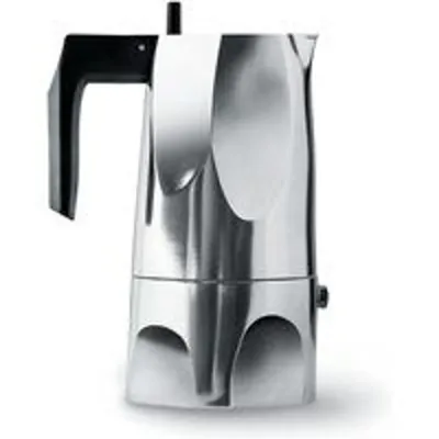 Alessi Ossidiana Cafetera Italiana 3 Tazas Plata