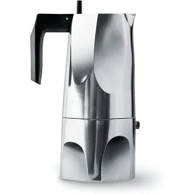 Alessi Ossidiana Cafetera Italiana 6 Tazas Plata