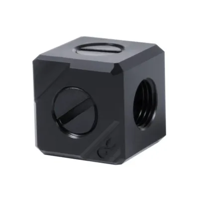 Alphacool Eiszapfen Terminal de Conexión G1/4" 5 Vías Acetal Negro