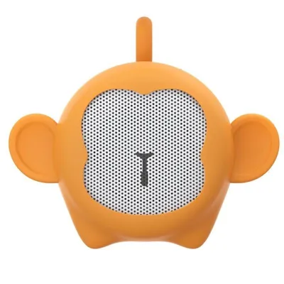 Altavoces Celly Party inalámbricos 3W amarillo con USB tipo C y diseño infantil