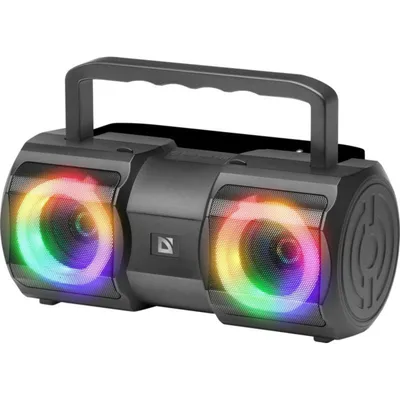 Altavoces Defender Portátil 2.0 Bluetooth 20 W con USB, radio y luces LED