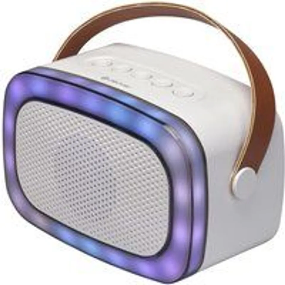Altavoces Denver BTM-610 Portátiles Inalámbricos Bluetooth 10W iluminación LED multicolor Blanco