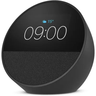 Amazon Echo Spot 2024 - Despertador con Alexa Negro