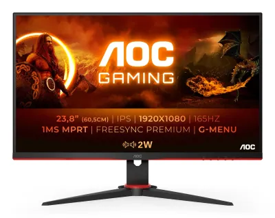 AOC 24G2SPAE/BK 23.8" Full HD Negro/Rojo