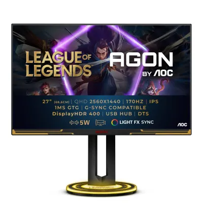 AOC AGON AG275QXL 27" QHD LED Monitor Black/Gold