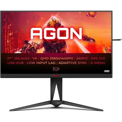 AOC AGON AG275QZN/EU 27" LED VA QHD 240Hz Altura Ajustable HDR400 FreeSync Premium