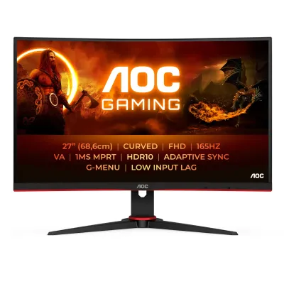AOC G2 C27G2E/BK pantalla para PC 68,6 cm (27") 1920 x 1080 Pixeles Full HD Negro, Rojo