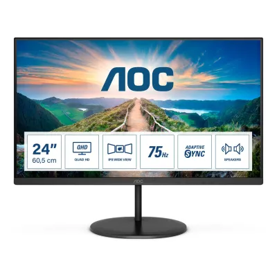 AOC Q24V4EA 23.8" QHD LED Monitor Black