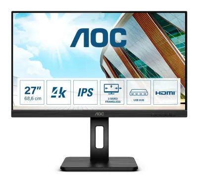 AOC U27P2 27" 4K LED Monitor Negro