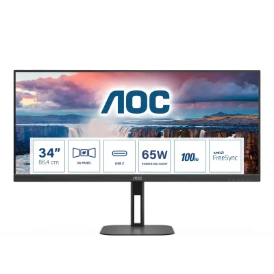 AOC V5 U34V5C/BK 34" UltraWide QHD 3440x1440 LCD Negro