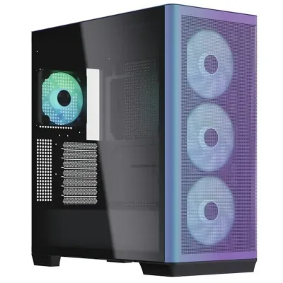 APNX C1 Gabinete Torre Media Cristal Templado USB-C ChromaFlair