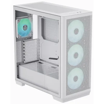 APNX C1 RGB Midi Tower Cristal Templado USB-C Blanca