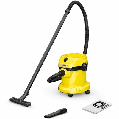 Aspiradora de tambor KARCHER WD 2 PLUS 1000 W Seca y húmeda Filtro de espuma