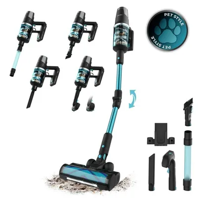 Aspiradora sin cable Cecotec Conga Rockstar RX50 Pet Flex 300AW Tubo Flexible Batería 90min Cepillo para mascotas