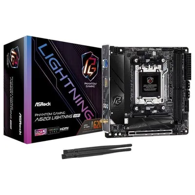 ASRock A620I Lightning WiFi Mini-ITX DDR5 Wi-Fi6E 2.5GbE