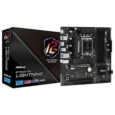 ASRock B760M PG Lightning mATX LGA1700 DDR5 PCIe 5.0 2.5GbE