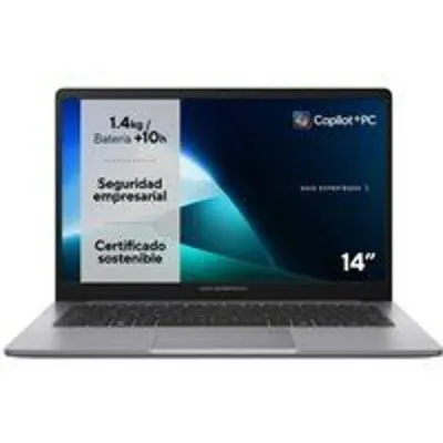 ASUS ExpertBook P1 P1403CVA-S60537 - Ordenador Portátil 14" Full HD (Intel Core i3-1315U, 16GB RAM, 512GB SSD, UHD Graphics, Sin Sistema Operativo) Gris Brumoso - Teclado QWERTY español