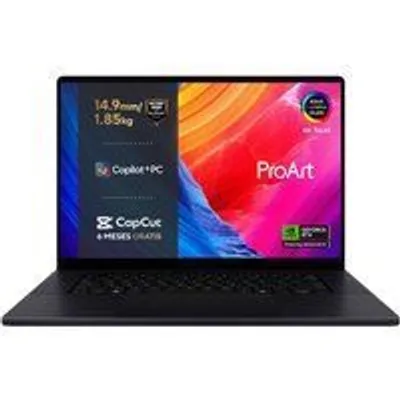 ASUS ProArt P16 OLED H7606WM-SC055W - Ordenador Portátil 16" WQUXGA (AMD Ryzen AI 9 HX 370, 32GB RAM, 1TB SSD, NVIDIA RTX 5060 8GB, Windows 11 Home) Negro Nano - Teclado QWERTY español