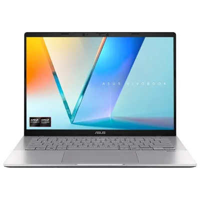 ASUS Vivobook S 14 M3407HA-LY081 - Ordenador Portátil 14" WUXGA (AMD Ryzen 7 260, 16GB RAM, 1TB SSD, Radeon 780M, Sin Sistema Operativo) Plata Fría - Teclado QWERTY español