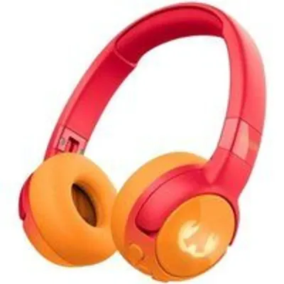 Auricular Fresh 'n Rebel Code Junior Wireless Bluetooth Supraaural Plegable Funny Fox Kids 48h Naranja Rojo