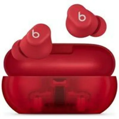 Auricular True Wireless Beats Solo Buds Rojo Transparente TWS Bluetooth Micrófono Intraurales