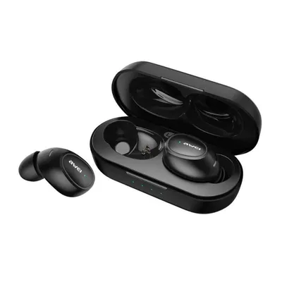 Auriculares Awei T16 inalámbricos Bluetooth True Wireless para uso diario, autonomía 21h, color negro