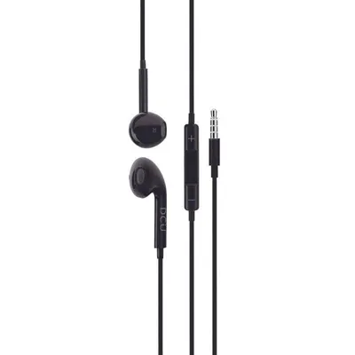 Auriculares DCU Tecnologic 34151001 con cable Jack para llamadas y música, micrófono con control de volumen, negros