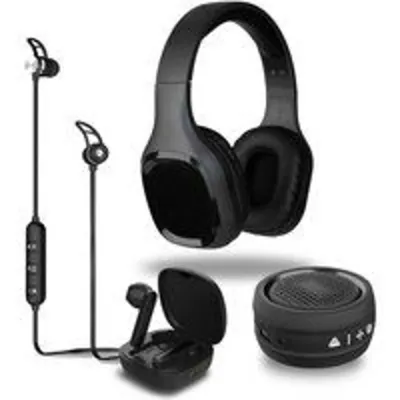 Auriculares Denver inalámbricos Bluetooth 5.0 diadema IPX4 negros con micrófono integrado