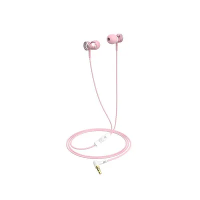 Auriculares Havit 6939119030148 con cable Jack 3.5 mm para música, In-ear, color rosa