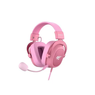 Auriculares Havit 6950676215465 con cable Jack 3,5 mm Gaming Micrófono Boom Rosa