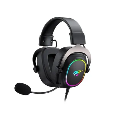 Auriculares Havit H2002P con cable USB y jack, sonido 7.1 virtual para gaming, retroiluminados negros