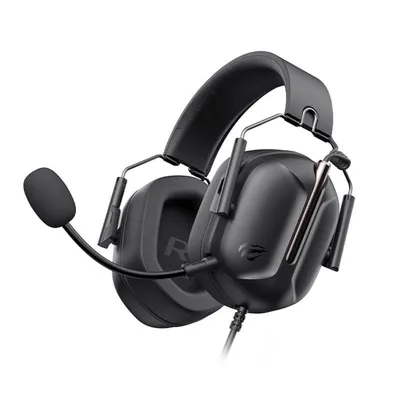 Auriculares Havit H2033D Gaming inalámbricos y con cable, conectividad dual y micrófono Boom, negros