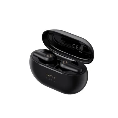 Auriculares Havit TW915E inalámbricos True Wireless Bluetooth para llamadas y música con micrófono y protección IPX5, negros