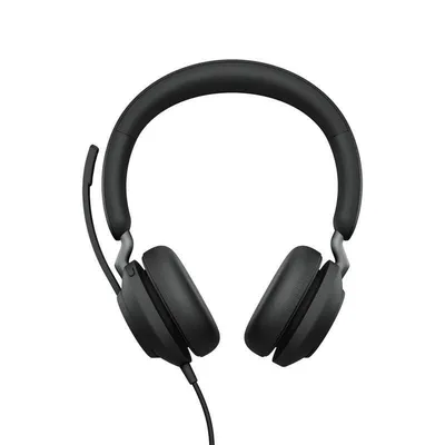 Auriculares Jabra Evolve2 40 SE con cable USB-A/USB-C para llamadas y música negros