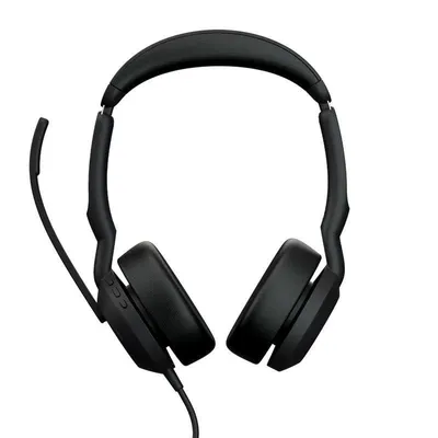 Auriculares Jabra Evolve2 50 con cable y Bluetooth para oficina con Cancelación Activa de Ruido, micrófono y optimización para Microsoft Teams, negros