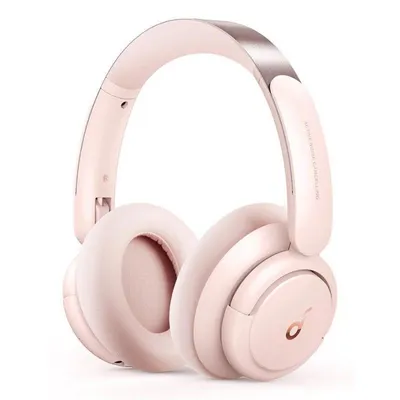 Auriculares Soundcore Life Q30 inalámbricos Bluetooth con Cancelación Activa de Ruido y micrófono, color rosa claro