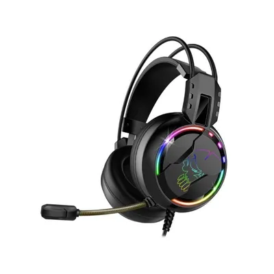 Auriculares Spirit of Gamer Pro H7 con cable USB y jack 3,5 mm para gaming RGB, cancelación de ruido, color negro
