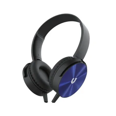 Auriculares Unico Plus con cable jack 3.5mm y micrófono diadema azul
