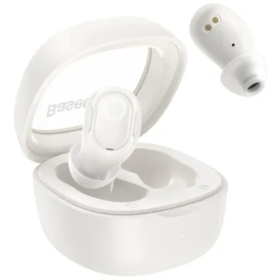 Baseus Bowie WM02 TWS Audífonos Estuche Carga Blanco Crema