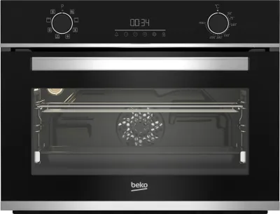 Beko b300 BBCM13300XC horno 48 L Negro, Acero inoxidable