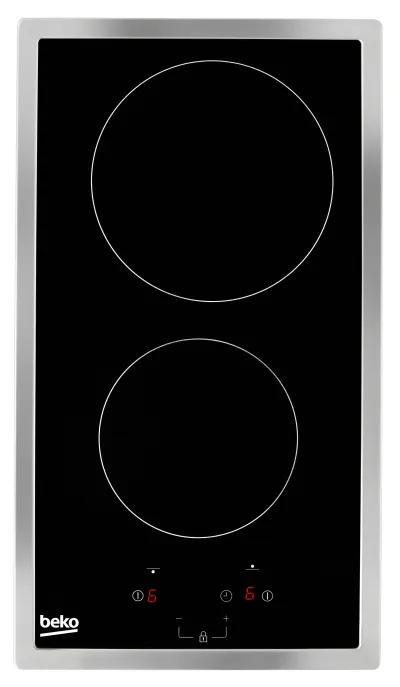 Beko HDMC32400TX hobs Acero inoxidable Integrado 30 cm Cerámico 2 zona(s)