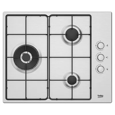 Beko HIGG 63125 SCX hobs Acero inoxidable Integrado 61 cm Encimera de gas 3 zona(s)
