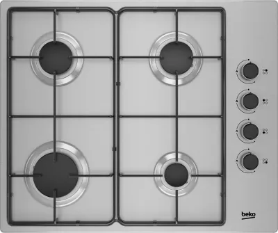 Beko HIGG 64103 SXN hobs Acero inoxidable Integrado 58 cm Encimera de gas 4 zona(s)