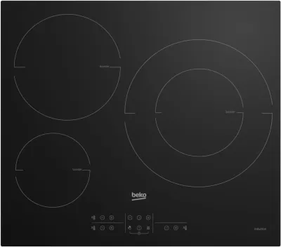 Beko HII63205MT hobs Negro Integrado 58 cm Con placa de inducción 3 zona(s)
