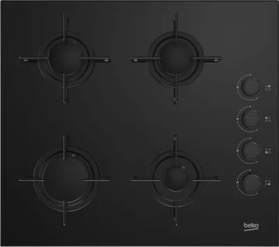 Beko HING 64120 SB hobs Negro Integrado 65 cm Encimera de gas 4 zona(s)