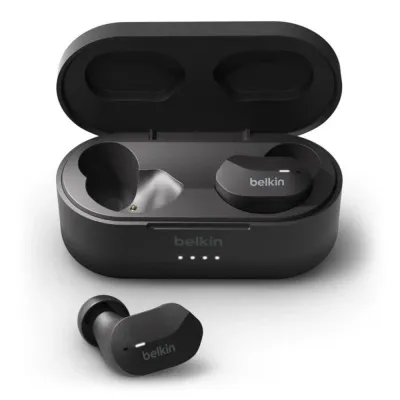 Belkin SoundForm True Wireless Audífonos Internos Bluetooth Negros